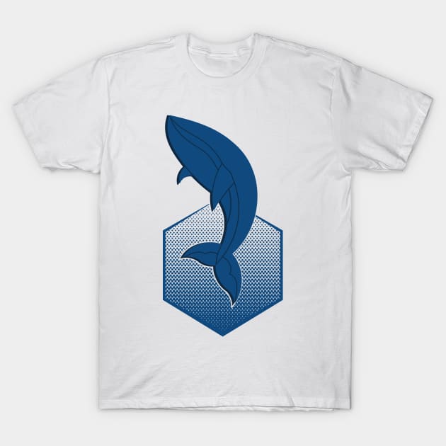 Whale in the Deep Blue Sea T-Shirt by FunawayHit